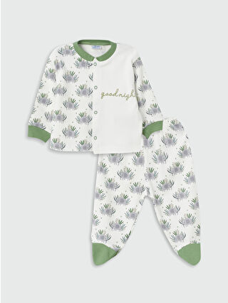 LUGGI BABY Yeşil Bisiklet Yaka Kız Bebek Pijama Takımı