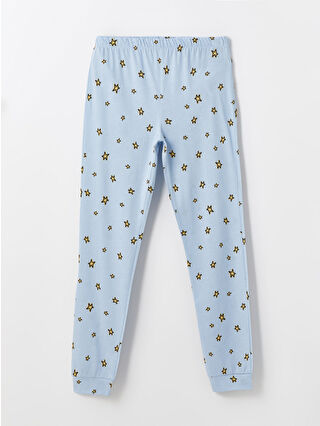 Açık Mavi Baskılı