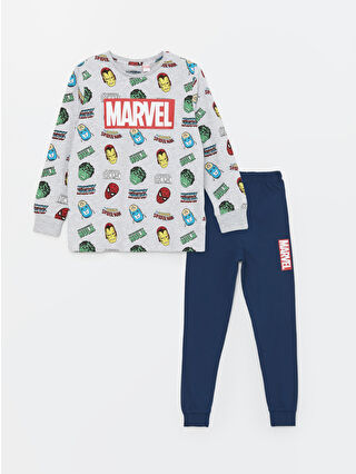 Grey Melange Printed