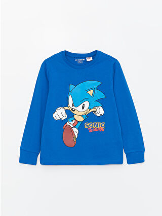LCW Kids Bisiklet Yaka Sonic Baskılı Uzun Kollu Erkek Çocuk Pijama