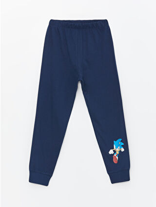 LCW Kids Bisiklet Yaka Sonic Baskılı Uzun Kollu Erkek Çocuk Pijama