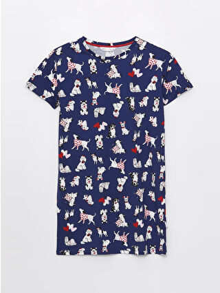 لون كحلي ساطع مطبوع