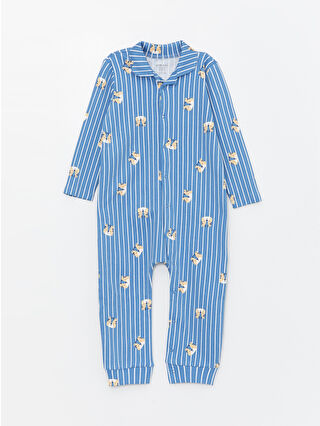 لون أزرق فاتح مطبوع