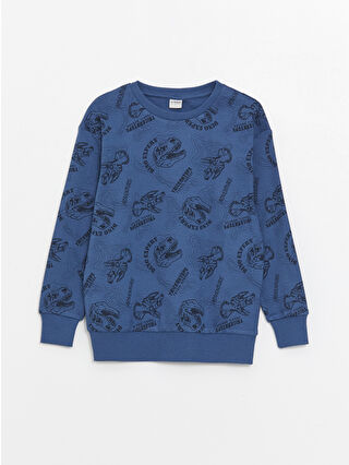 لون كحلي فاتح مطبوع