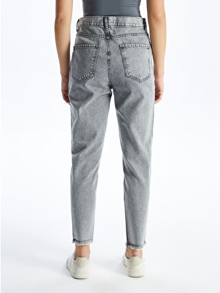 LCW Jeans Gri Mom Fit Kadın Jean Pantolon - S46393Z8-GRD | LCW