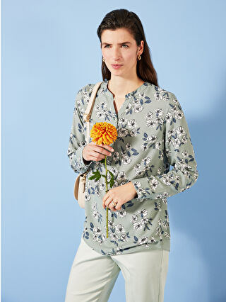 لون أخضر نعناعي مطبوع