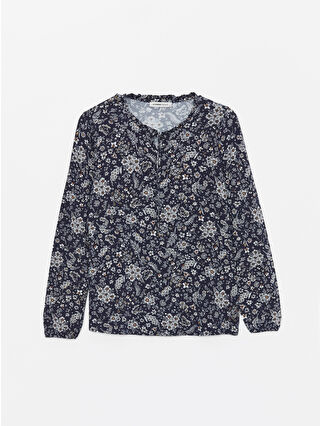 Dark Navy Printed