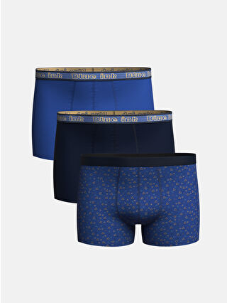 لون أزرق باهت مطبوع