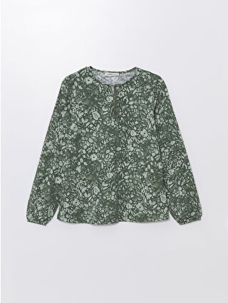 لون أخضر فاتر مطبوع