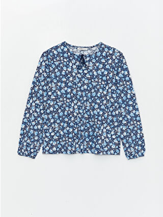 لون أزرق باهت مطبوع