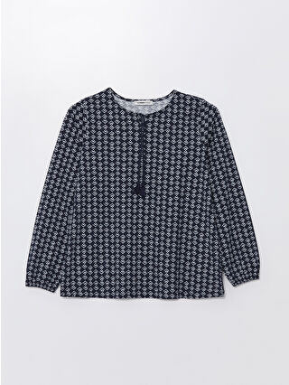 لون كحلي ساطع مطبوع