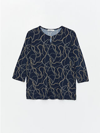Navy Printed