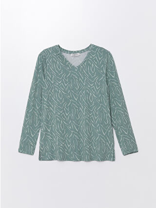 Light Aqua Green Printed