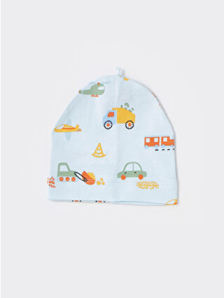 Açık Mavi Baskılı