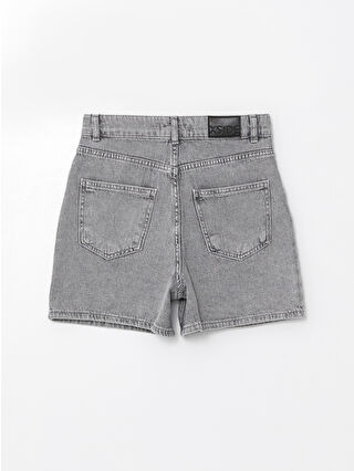 XSIDE High Waisted Regular Fit Women's Denim Shorts -S49644Z8-LWM