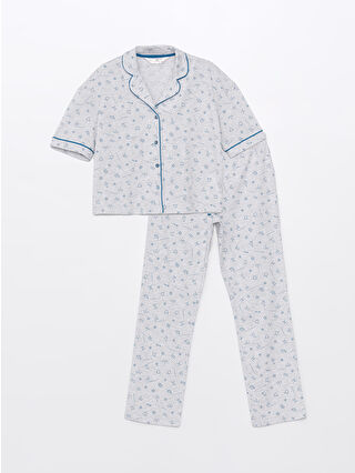 Grey Melange Printed