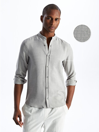 WAROBE（和ローブ） / TAN WA Y SHIRT（SIZE2） LCW Vision Regular Fit Long Sleeve Men's Textured Shirt - S4AH18Z8