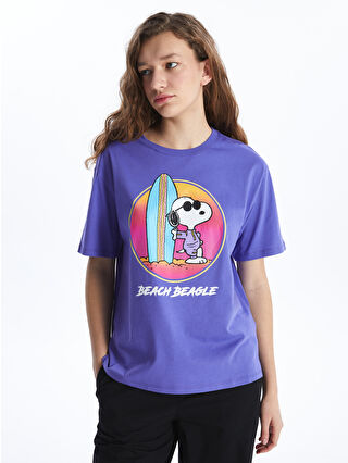 on tシャツ xs XSIDE Crew Neck Snoopy Printed Short Sleeve Oversize Women's