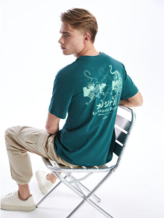 XSIDE Crew Neck Short Sleeve Printed Combed Cotton Men's T-shirt