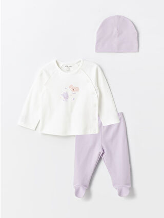 لون ليلكي داكن مطبوع