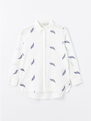 لون أزرق باهت مطبوع