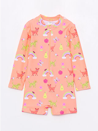 Açık Turuncu Baskılı