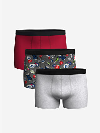 لون رمادي داكن مطبوع