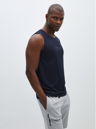 LCW ECO Crew Neck Printed Cotton Men's Sleeveless Sports Tank Top