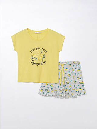 Grey Melange Printed