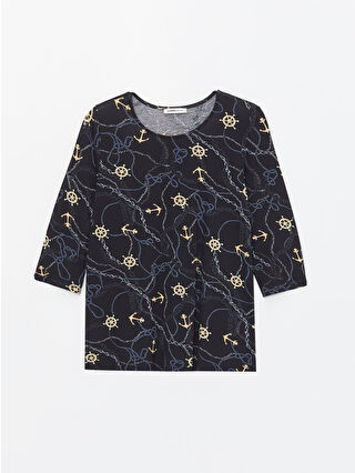 Navy Printed
