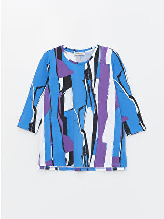 لون أزرق باهت مطبوع