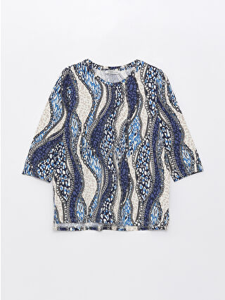 لون كحلي ساطع مطبوع