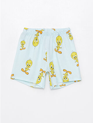 Uçuk Su Mavisi Baskılı