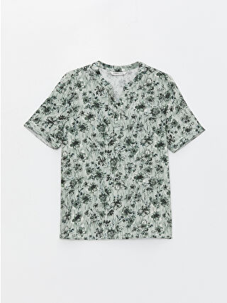 لون أخضر نعناعي مطبوع