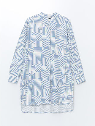 لون أزرق باهت مطبوع