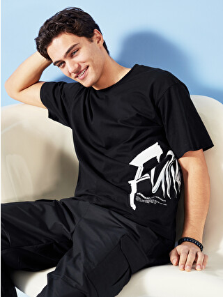 XSIDE Crew Neck Short Sleeve Printed Combed Cotton Men's T-shirt