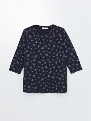 Dark Navy Printed