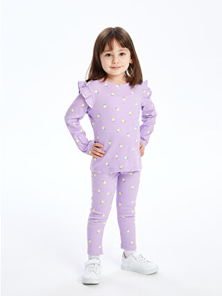 لون ليلكي داكن مطبوع