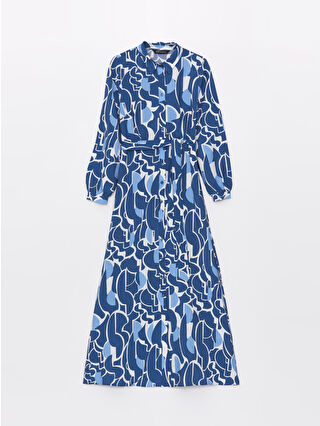 لون أزرق باهت مطبوع