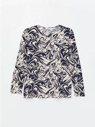 Light Navy Printed