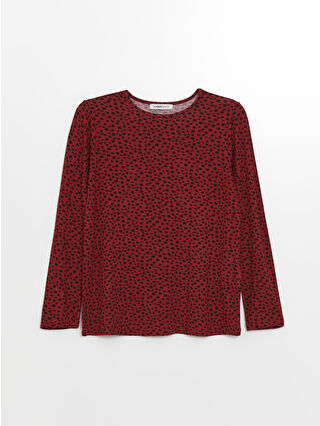 Dark Red Printed