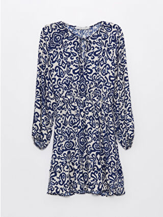 لون أزرق باهت مطبوع