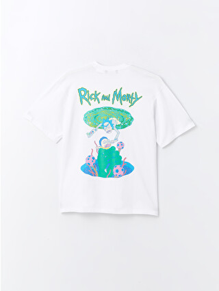 XSIDE Crew Neck Short Sleeve Rick And Morty Printed Jersey Men's T