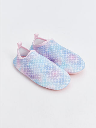 لون أزرق باهت مطبوع