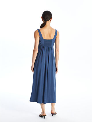 LCW Vision Square Collar Plain Strappy Women's Dress