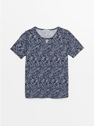 Navy Printed