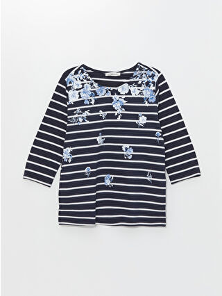 Canlı Lacivert Çizgili