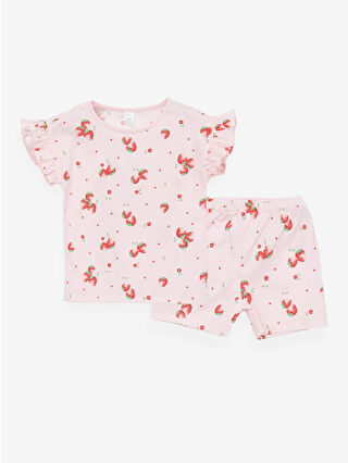 لون وردي فاتر مطبوع