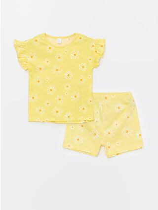 لون أصفر باهت مطبوع