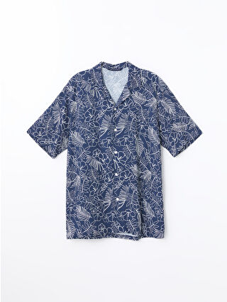 لون كحلي ساطع مطبوع